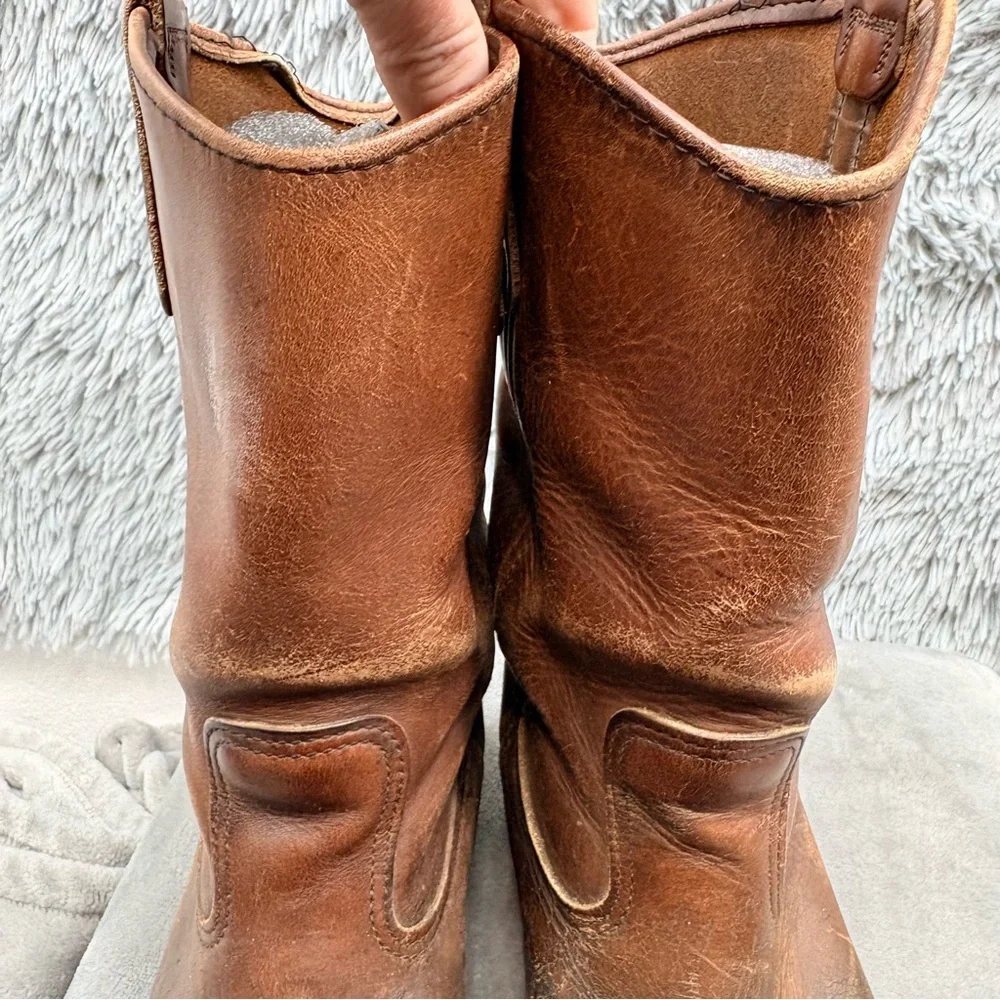 Red Wing Boots Mens Size 8.5 E Steel Toe Pecos Pull On Work Brown Leather USA